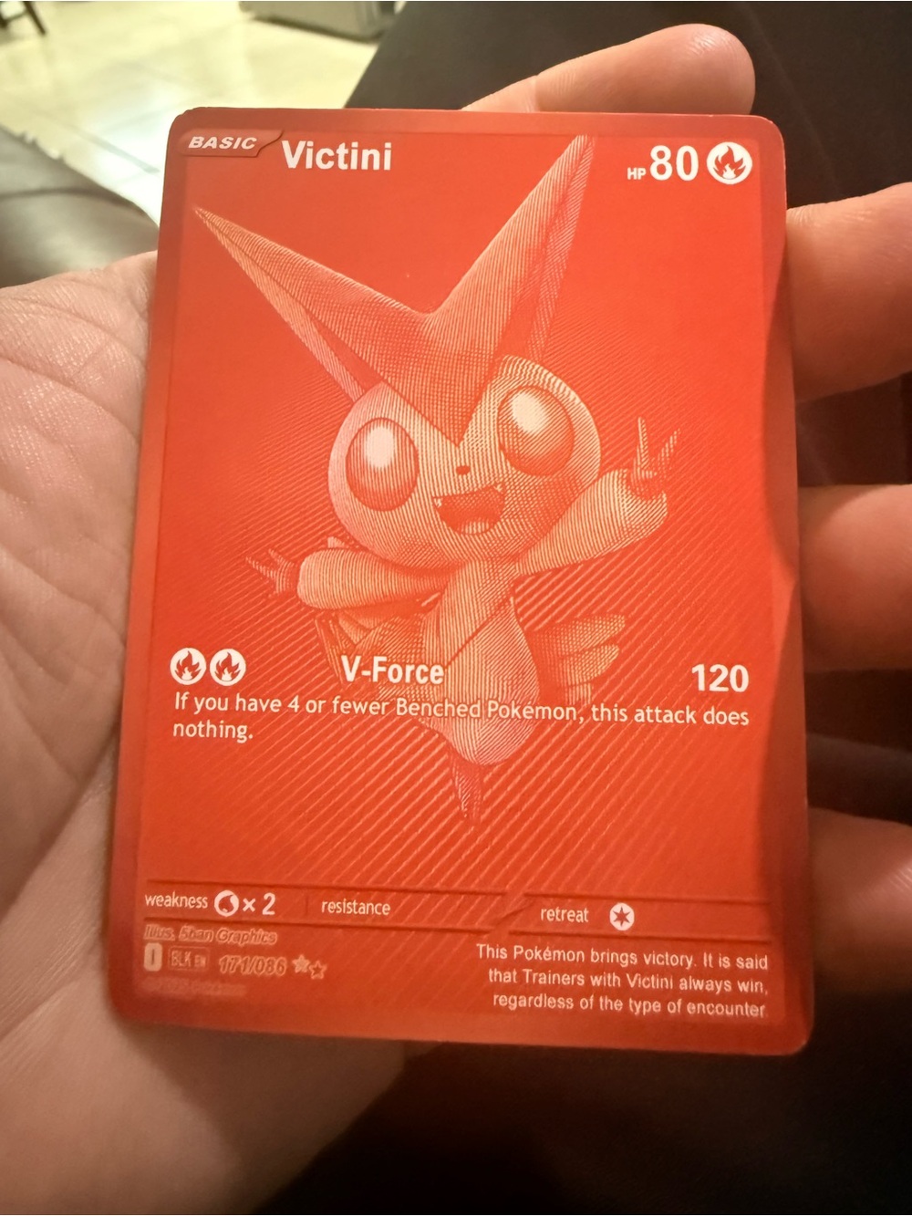Pokemon Victini Red Trading Card 171/086